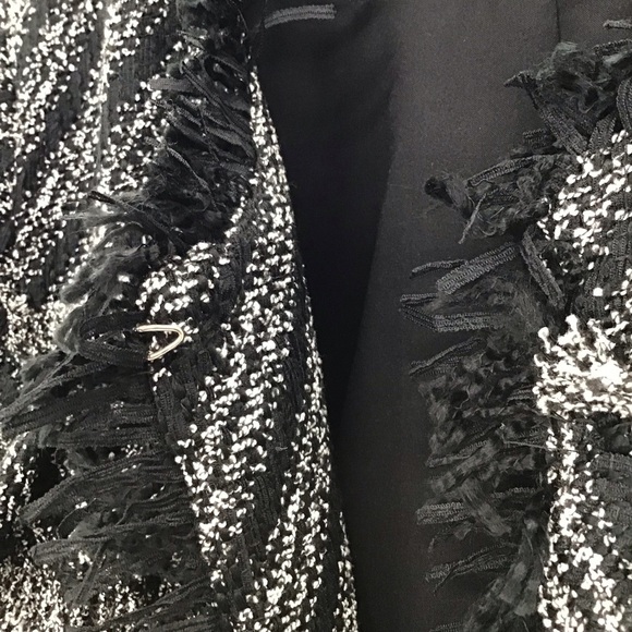 Ann Taylor Women’s Ruffled Peplum Fringe Jacket Blazer Business Career Size 12P - Picture 5 of 9